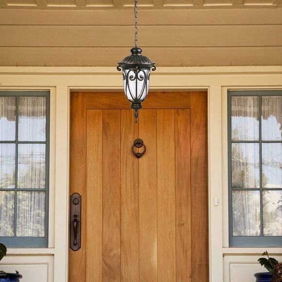 BNIB Outdoor Pendant Light Fixture for Porch, 20 1/2" High Antique Bronze - Picture 3 of 9